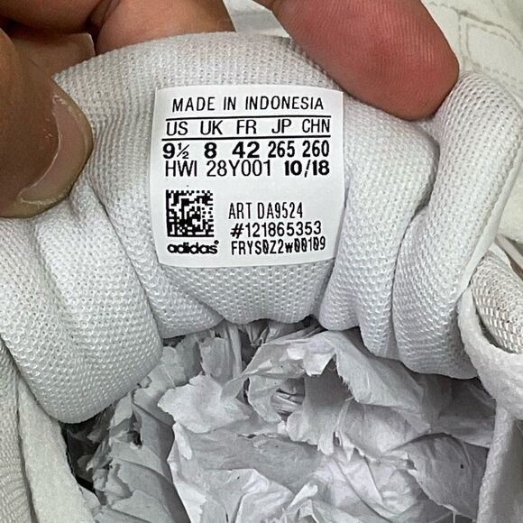 Adidas Cloudfoam Advantage Stripe White Lace-Up Sneakers 9.5 - Picture 9 of 10